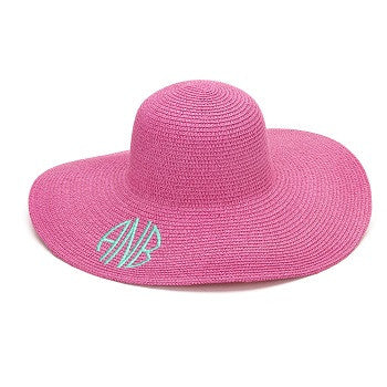 Monogrammed Beach Hat / Floppy Hat - The White Invite