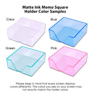 Stencil Memo Square - White with holder
