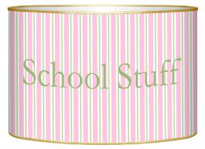 Pink & Green Stripe Letter Box