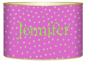 Fuchsia & Lime Dots Letter Box