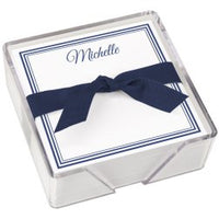 Colonial Memo Square - White with Holder
