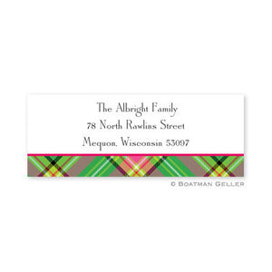 Preppy Plaid Address Label