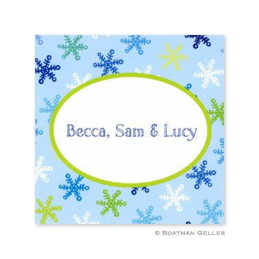 Snowflake Light Blue Stickers