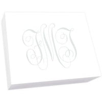 Henley Watercolor Monogram Super Slab - White
